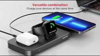 UNITEK MagMighty COMBO 6: 6-in-1 Wireless Charging Pad for Smartphone, Apple Watch & Earbuds