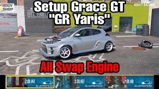 Setup Grace GT "GR Yaris" [All Swap Engine] | CarX Drift Racing 2