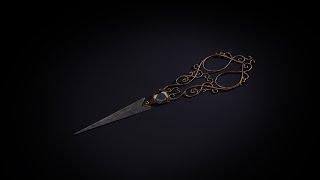 Vintage Scissors 3D moelleing In Blender (Timelapse)