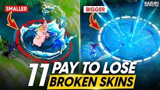 11 BROKEN SKINS THAT NERFS YOUR HERO | PAY TO LOSE | MOBILE LEGENDS