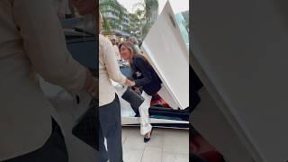Millionaire woman needs help getting out her Lamborghini at Casino #monaco#luxury#trending#lifestyle