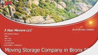 Moving Storage Company in Bronx NY - 5 Star Movers LLC