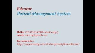 How to add Patient's Visit in patient management system | eDoctor Software