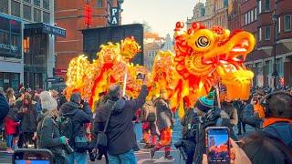 London’s Chinese New Year GRAND PARADE 2023 in Chinatown for Year of the Rabbit - 4K HDR 60FPS