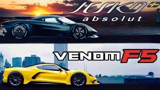 Koenigsegg Jesko Absolut VS. Hennessey Vemom F5 | 0-400 KM/H Battle