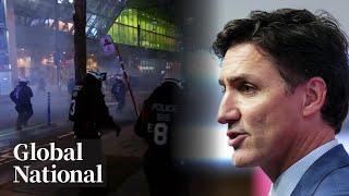 Global National: Nov. 23, 2024 | Trudeau condemns violent anti-NATO protests in Montreal