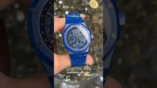 AP Royal Oak 26579CS in full blue ceramic. 41mm. Available now at Avi & Co.  #aviandco