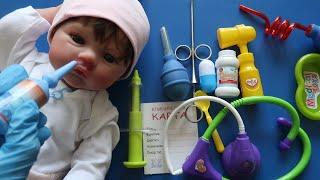 ASMR Set Doctor Treatment Baby Reborn Dolls -Alice got Sick collection