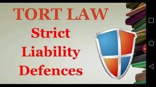 Strict Liability - Defences