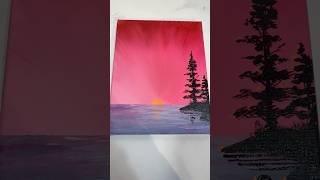 How to paint a sunrise. how to mix acrylic paints on canvas ideas for beginners.  #art  #painting
