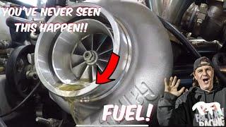 FUEL Pouring out TURBO!! EVO's get wild On the Dyno!