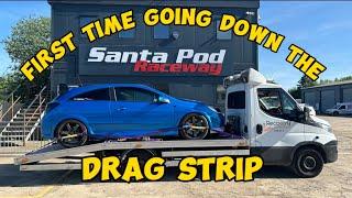 Taking my car down Santa pod strip for the first time ￼