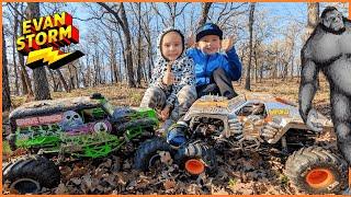 RC Monster Truck OUTDOOR Adventure! Trail Riding With GRAVE DIGGER & MAX D