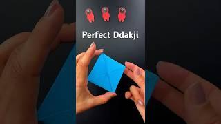 EASY A4 NO CUTS Squid Game DDAKJI flip toy origami 🟥🟦