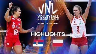 Serbia  vs. Poland  - Highlights | Week 2 | Women's VNL 2025