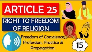 article 25 of indian constitution in english|right to freedom of religion|indian polity|upsc|ssc