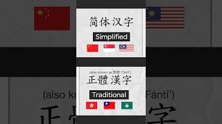 Traditional vs. Simplified Chinese