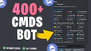 (OUTDATED) How To Make a Discord Bot Without Coding 24/7 Hours Online | 400+ Commands