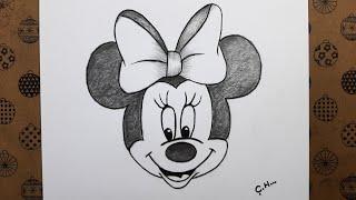 How to Draw Easy Minnie Mouse Drawing Step by Step, Easy Pencil Drawings