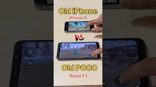 Old iPhone  vs Old POCO  iphone 5 vs POCO F1 - FREEFIRE DAMAGE TEST #freefire #poco #iphone