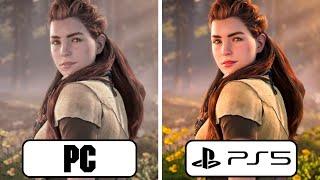 Horizon Zero Dawn Remastered PS5 vs PC Graphics Comparison