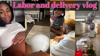 LABOR AND DELIVERY VLOG:3 pushes|16 hours of Labor| Surprise Labor|Last days being pregnant