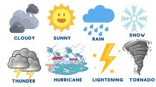 Weather Vocabulary for Kids - Learn About Weather Conditions | Educational Video