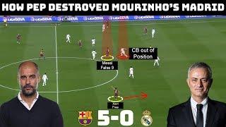 The Day Pep Destroyed Mourinho's Madrid | Barcelona 5-0 Real Madrid Tactical Analysis| Pep vs Jose