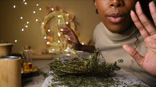 ASMR Herbal MASSAGE for stress RELIEF, SLEEP, Body scan, Shoulders, Bones cracking