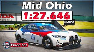 iRacing BMW M4 GT4 Mid Ohio Track Guide - 1:27.646