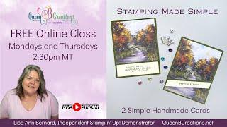 2 Quick & Easy Cards using Stampin' Up! Splendid Autumn DSP