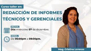 REDACCIÓN DE INFORMES TÉCNICOS Y GERENCIALES | CURSO GRATUITO Y COMPLETO