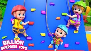 ‍️ Brave Kids vs. Climbing Wall! Mommy Teaches Safety! Exciting Park Trip!  | Kids Adventure