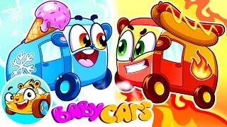 Sweet Ice Cream VS Spicy Food ️ Food Trucks Song | Funny Kids Songs & Nursery Rhymes by Baby Cars