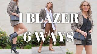 1 Blazer Styled 6 Ways- Smart Chic Feminine Outfits