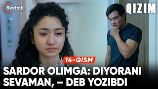 Qizim 14-qism | Anons | Sardor Olimga: Diyorani sevaman, – deb yozibdi