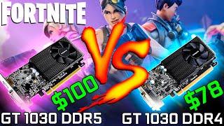 Increíble diferencia Fortnite GT 1030 DDR4 VS DDR5 - Tetragex