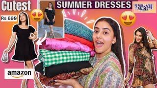 trying cute summer dresses from amazon | worth it or not?? | Vanya singh amazon haul #amazon #dress