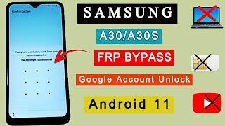 Samsung A30S FRP Bypass Android 11/Google Account Bypass/FRP Lock Unlock Without PC