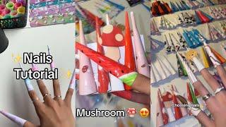 NAILS COMPILATION  paper nails designs + tutorial