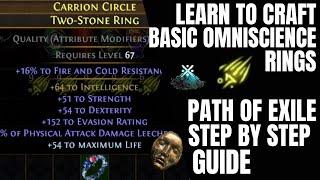 Guide to Basic Omniscience Attribute Ring Essence Crafting - Path of Exile Sanctum League  3.20 POE