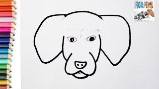 How To Draw Dog Face - EASY Drawing step by step/ focal pencil