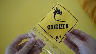 Square Oxidizer Hazard Class 5.1 Labels