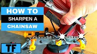 HOW TO USE HARBOR FREIGHT CHAINSAW SHARPENER - Sharpen Your Own Chainsaw For Less Than $25