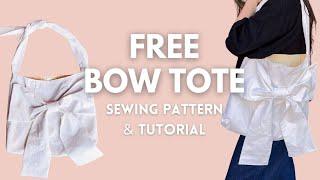 Free Bow Tote Sewalong | Beginner Friendly Tote Bag Sewing Pattern and Tutorial