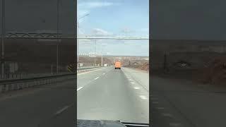 Казахстан. Город Капчагай. 6 марта 2022. Kazakhstan. Kapchagai. The roads. March 2022