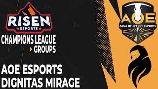 AOE Esports vs Dignitas Mirage | Risen Esports Champions League Groups Day 1