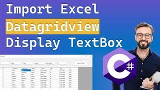 Import Excel to Datagridview & Display in Textbox C#