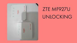 ZTE MF927U Unlocking Airtel, MTN, JAZZ