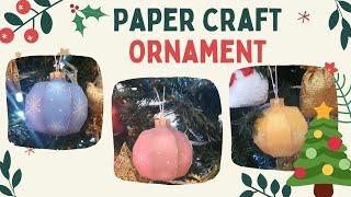 Paper Craft Christmas Ball Ornaments